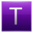 Letter T violet Icon